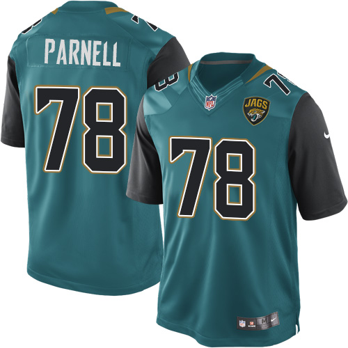 Men's Limited Jermey Parnell Nike Jersey Teal Green Home - #78 NFL Jacksonville Jaguars